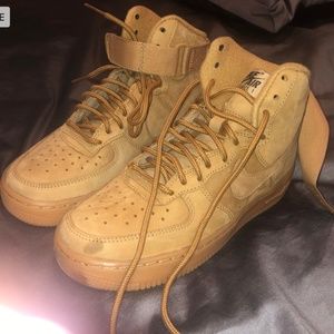 5 - TAN NIKE Air Force Ones